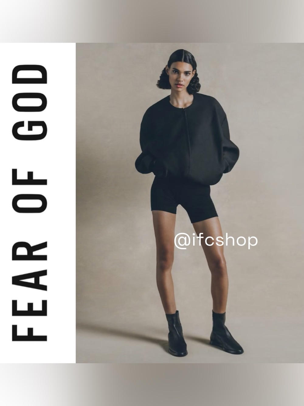 Fear of God Essentials Unisex Logo Biker Shorts XS